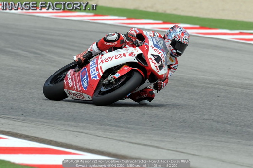 2010-06-26 Misano 1722 Rio - Superbike - Qualifyng Practice - Noriyuki Haga - Ducati 1098R
